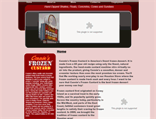 Tablet Screenshot of conniesfrozencustard.com